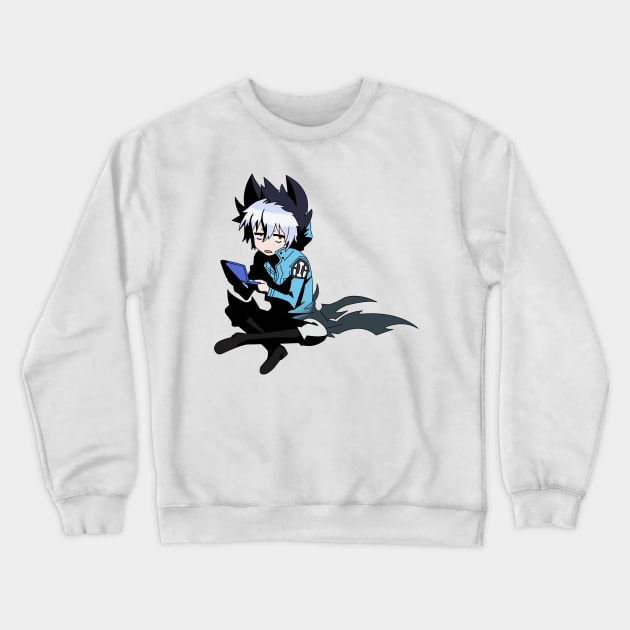 Servamp Kuro Sleepy Ash Vampire Sit Crewneck Sweatshirt by oneskyoneland